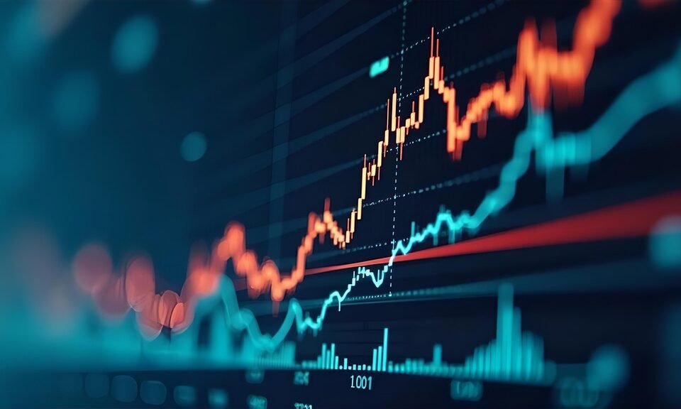 Finansinių rinkų duomenų vizualizavimas — akcijų biržos grafikas